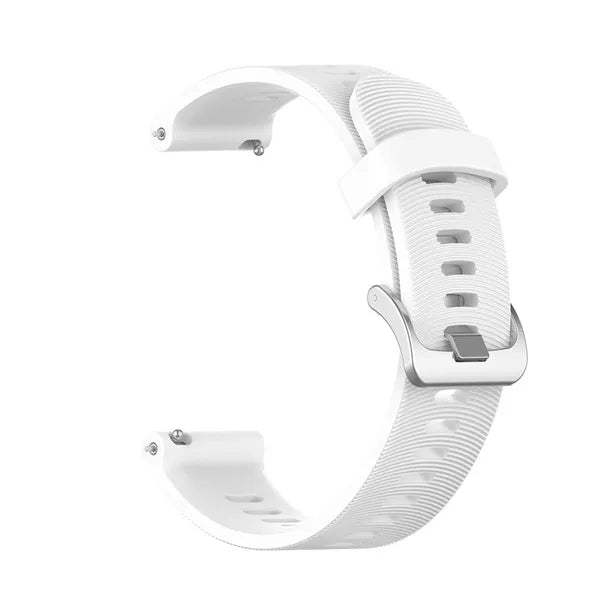 Silicone Protective Case Cover +Strap For Garmin Forerunner 245M/245 Smartwatch Strap Protector Shell Frame Protective Cases Oasis Select White Strap Forerunner 245 245M