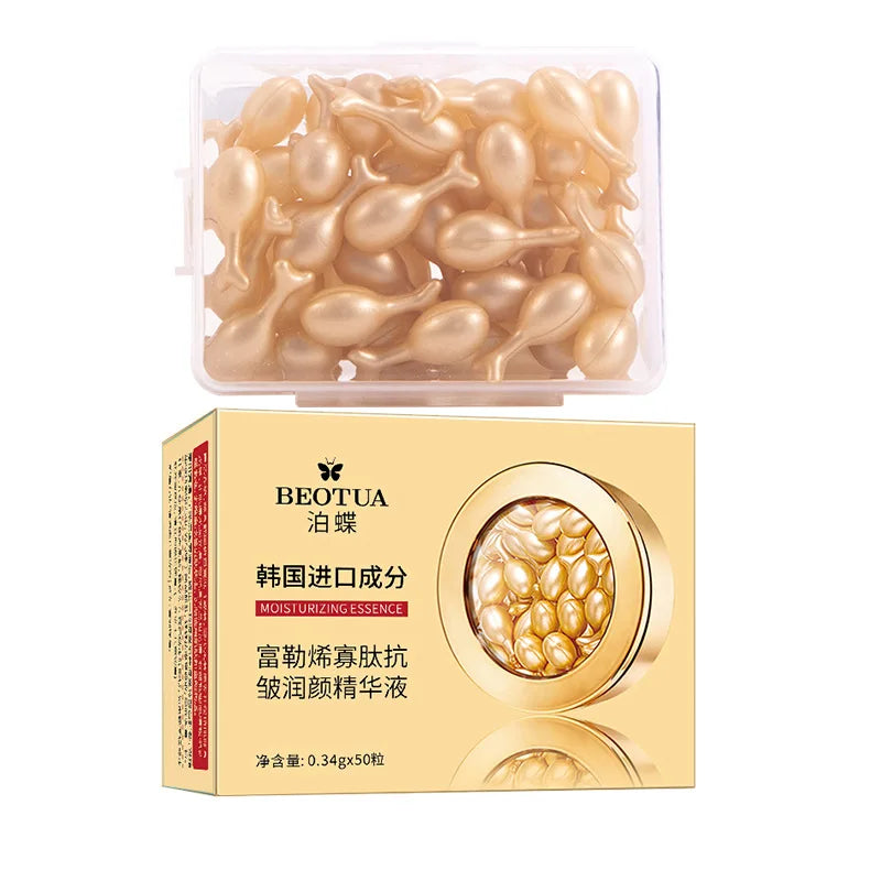 Fullerene Oligopeptide Moisturizing Essence Capsules – 50 Pack Facial Essence Capsules Oasis Select