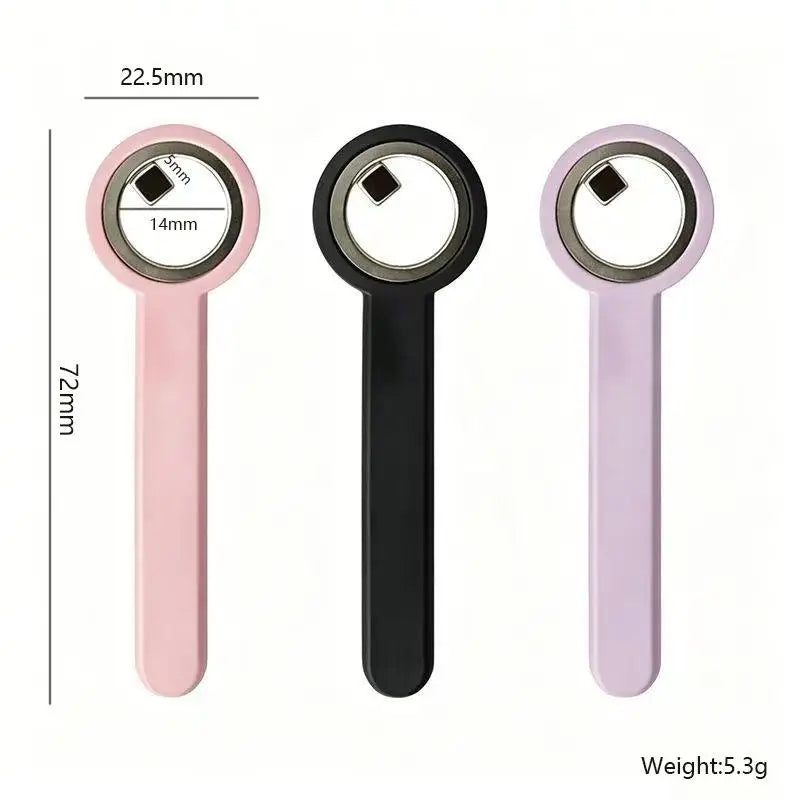 Round Cat Eye Magnet Ring with Handle, Hollow Strong Magnetic Nail Art Tool for DIY Gel Nail Polish Cat Eye Effect Oasis Select
