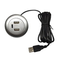 3-in-1 Embedded USB Hub – USB-A & USB-C Desktop Charger
