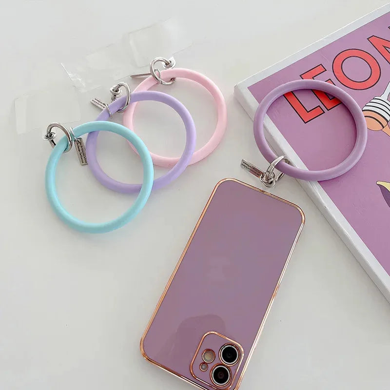 1/2pc Universal Hanging Ring fore Mobile Phone Soft Silicone Lanyard Strap Anti-Lost Bracelet for iPhone Xiaomi Samsung Keychain Oasis Select