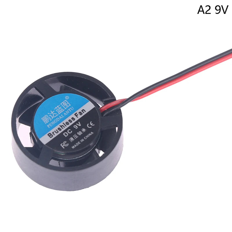 1Pc Notebook Micro Cooling Fan 25.5x10mm 5V 9V 12V 24V Round Mini For Led Lamps Computer Radiator Oasis Select 9V