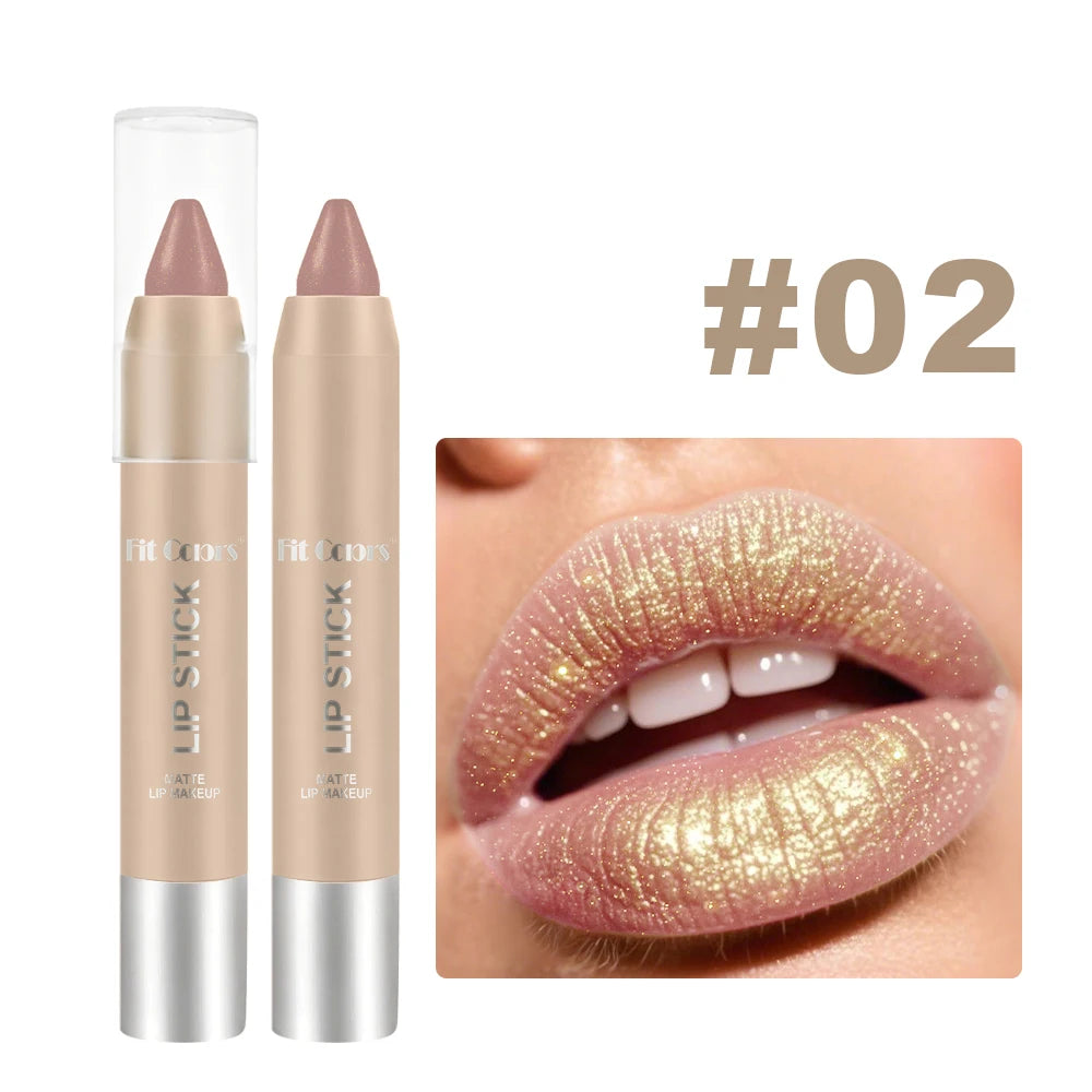Fit Colors Metallic Pearl Lipstick – Waterproof & Volumizing Metallic Pearl Lipstick Oasis Select 02