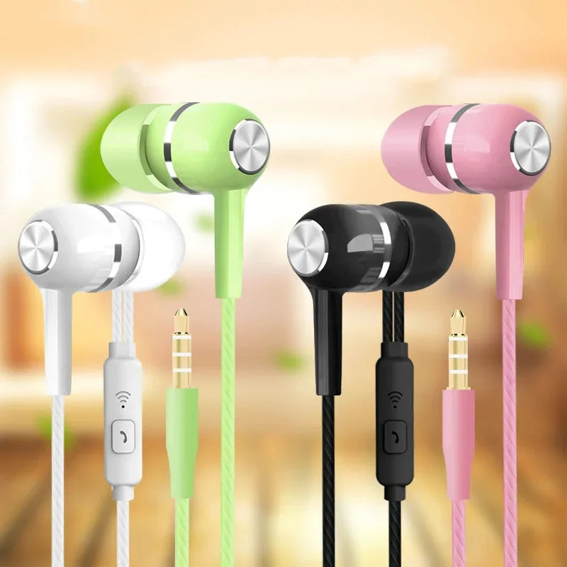 1/2/4pcs Mobile Wired Headphones Sport Earphone In Ear 3.5 Sport Earbuds Headset Mic Music Earphones for Phones Oasis Select