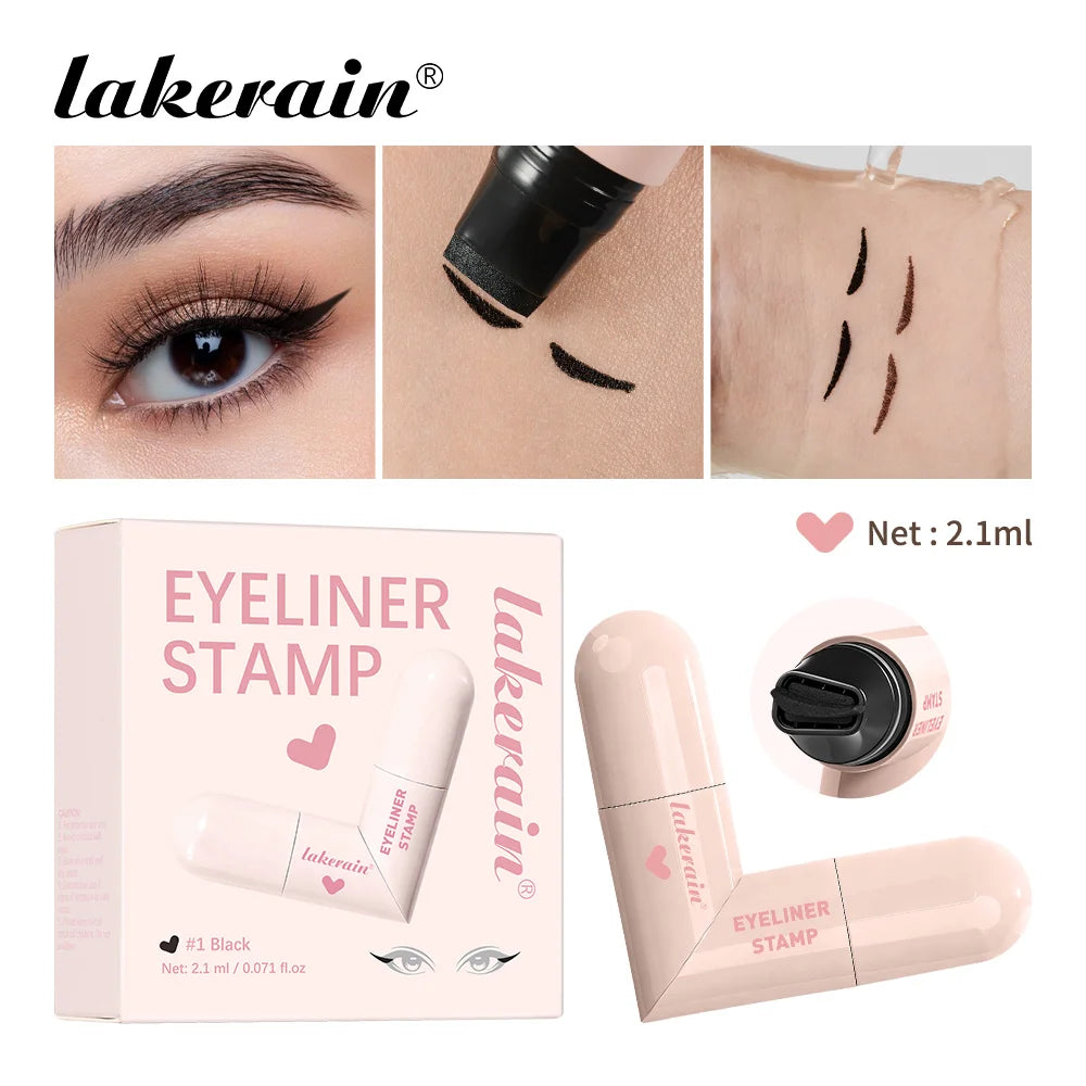 Eyeliner Stamp Beginner Friendly One-Press Forming Precise Fit Waterproof Sweatproof Fast Drying Formula Intense Color Eyeliner Oasis Select