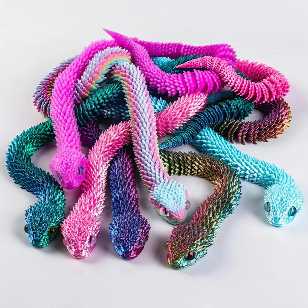 Realistic 3D Printed Snake Figurine 30/45/60cm | PLA Ornament 3D Printed Figurine Oasis Select
