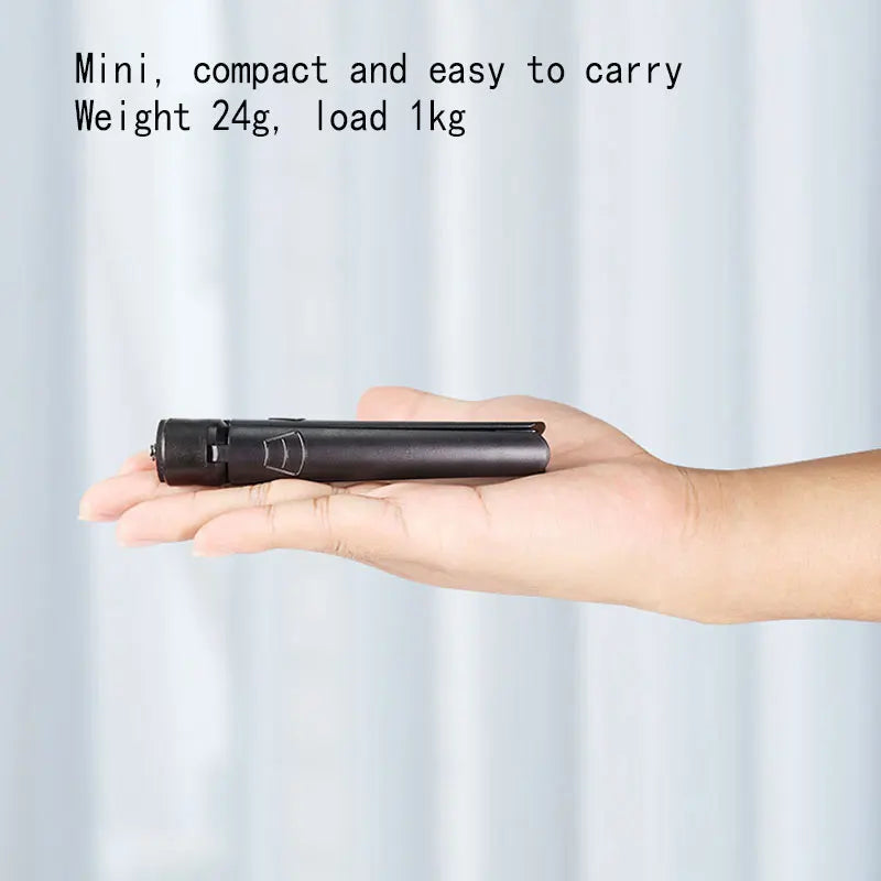 1pc Mini Tripod Gimbal Small Desktop Tabletop Simple Stand Foldable Hand Grip For Phone Camera Stabilizer Tiny Accessories Oasis Select Black