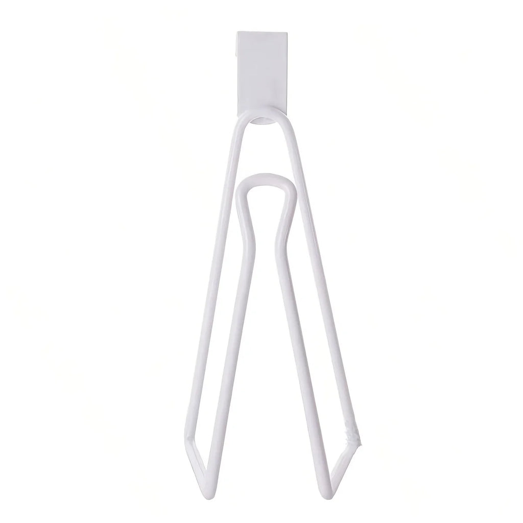 Toilet Paper Holder - Easy Install Wall Mount Bathroom Tissue Roll Hanger with Painted Finish Space Saving No-Drill Design Oasis Select WHITE