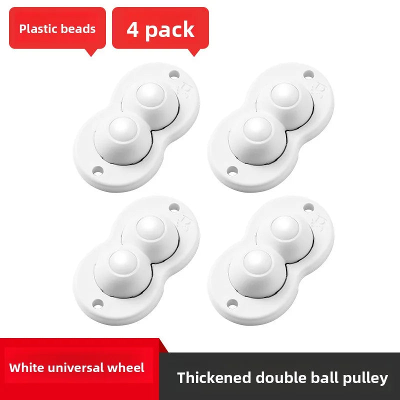 Wheels For Furniture Stainless Steel Roller Self Adhesive Caster Home 360 Degree Load Bearing Swivel Universal Wheel Oasis Select glue bead 4pcs 1