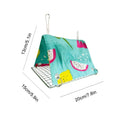 Print Bird Bed Mini Cage Squirrel Mat Guinea Pig Nest Hamster House Small Animal Sleeping Bed Pet Hanging Cage Bird Supplies Oasis Select Blue