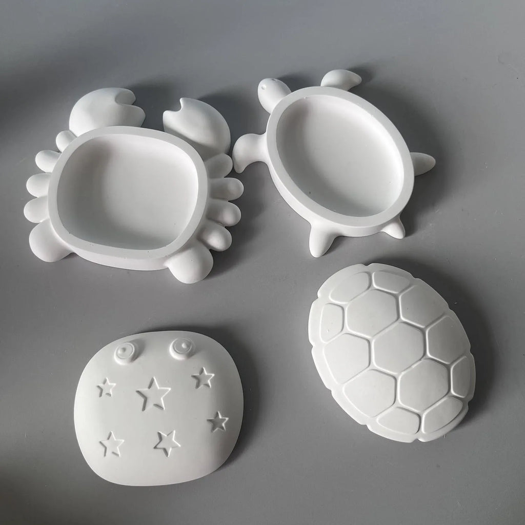Turtle & Crab Silicone Mold – Resin, Plaster & Cement Casting