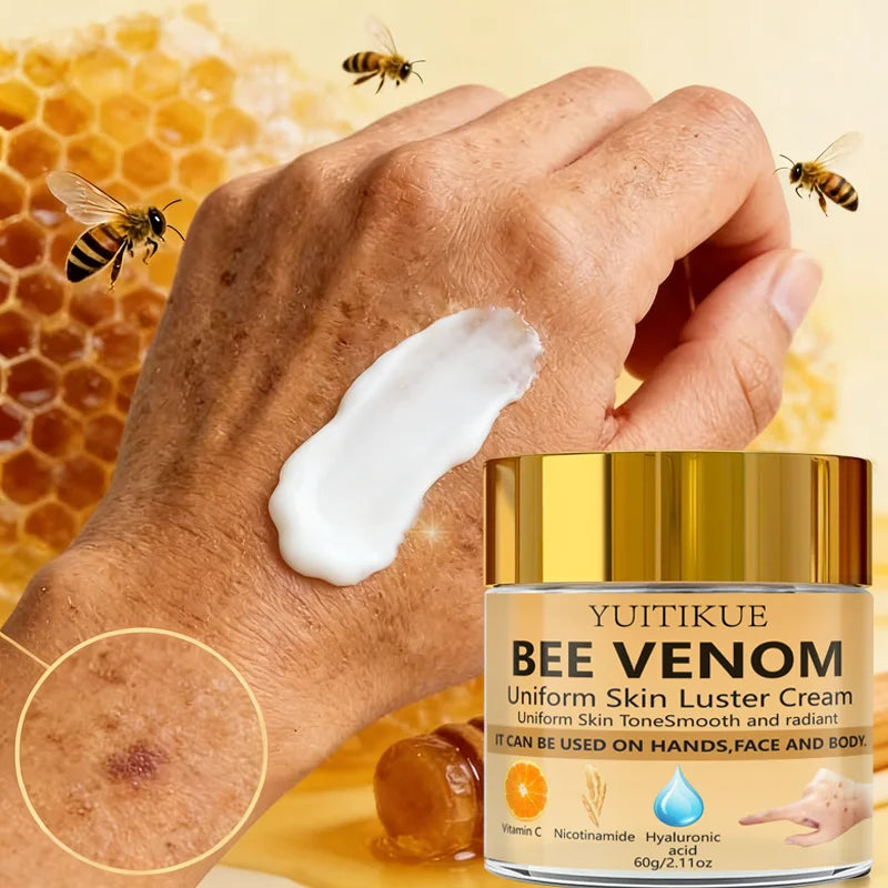 YUITIKUE Bee Venom Cream For Face Hands Body Brighten Even Tone Hydrate Fade Dark Spots Daily Skincare Oasis Select