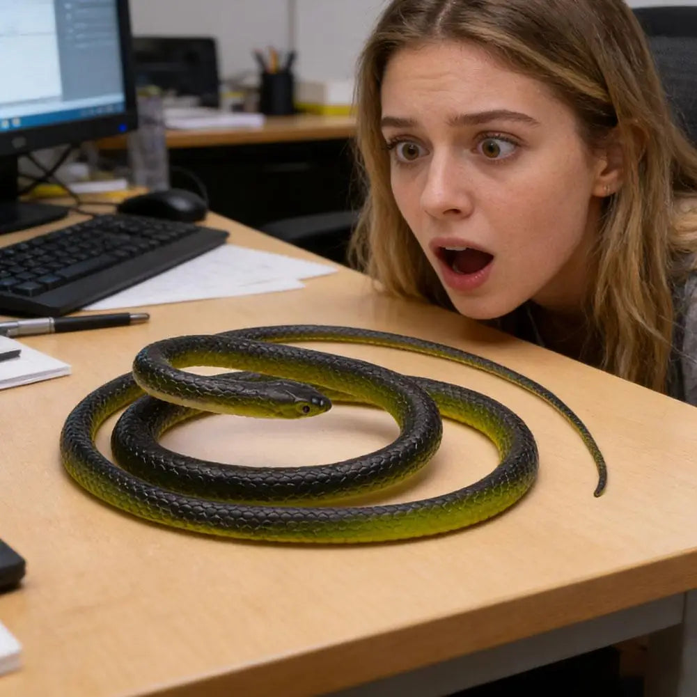Realistic Rubber Soft Snake Funny Joking Scary Toy Decompression Toy Fake Snake Prop Fool's Day Oasis Select