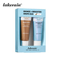 Lakerain Glow & Bronze Serum Travel Kit Nourishing Bronzer Drops Brighten Hydrate Serum Face Body Skincare Travel Combo Makeup Oasis Select Set