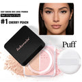 2 in 1 Bake Loose Powder Brightening&Correcting Duo Brightening Correcting Blurred Pores Matte LongLasting Setting Powder Makeup Oasis Select and puff