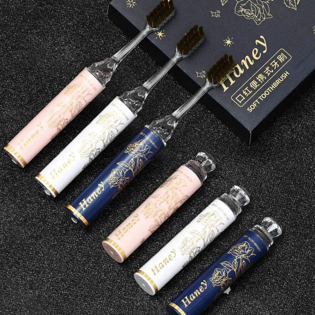 Lipstick Folding Travel Toothbrush – Ultra Soft Gift Box Travel Toothbrush Oasis Select