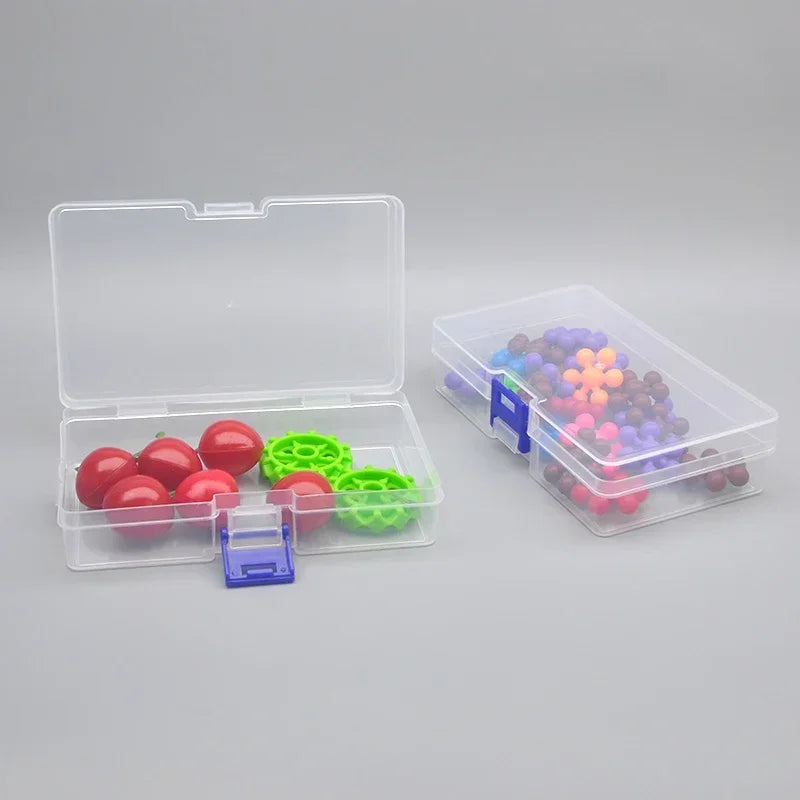 5 transparent plastic storage boxes can accommodate small items, small toys, decorations, small cards, sorted storage, not messy Oasis Select