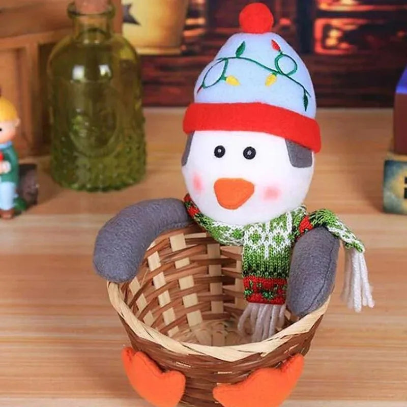 Christmas Decoration Small Candy Box Christmas Decoration Candy Basket Christmas Tabletop Decoration Children Candy Basket Oasis Select