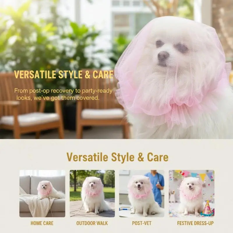 Pet Anti-Mosquito Headgear Random Eating Prevention Breathable Dog Head Cover Pet Protective Mask Comfort Anti-Bite Head Cover Oasis Select