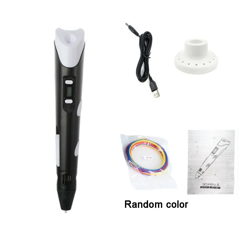 USB 3D Printing Pen | LED Display, Adjustable Speed & PLA