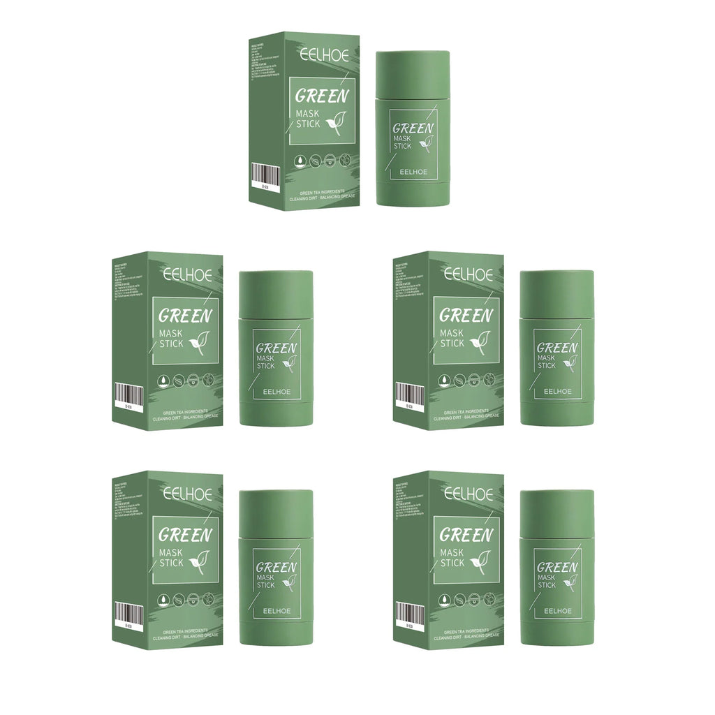 Green Tea Solid Cleansing Mask Stick – Pores & Blackheads Clay Face Mask Stick Oasis Select 5 x x 40g A