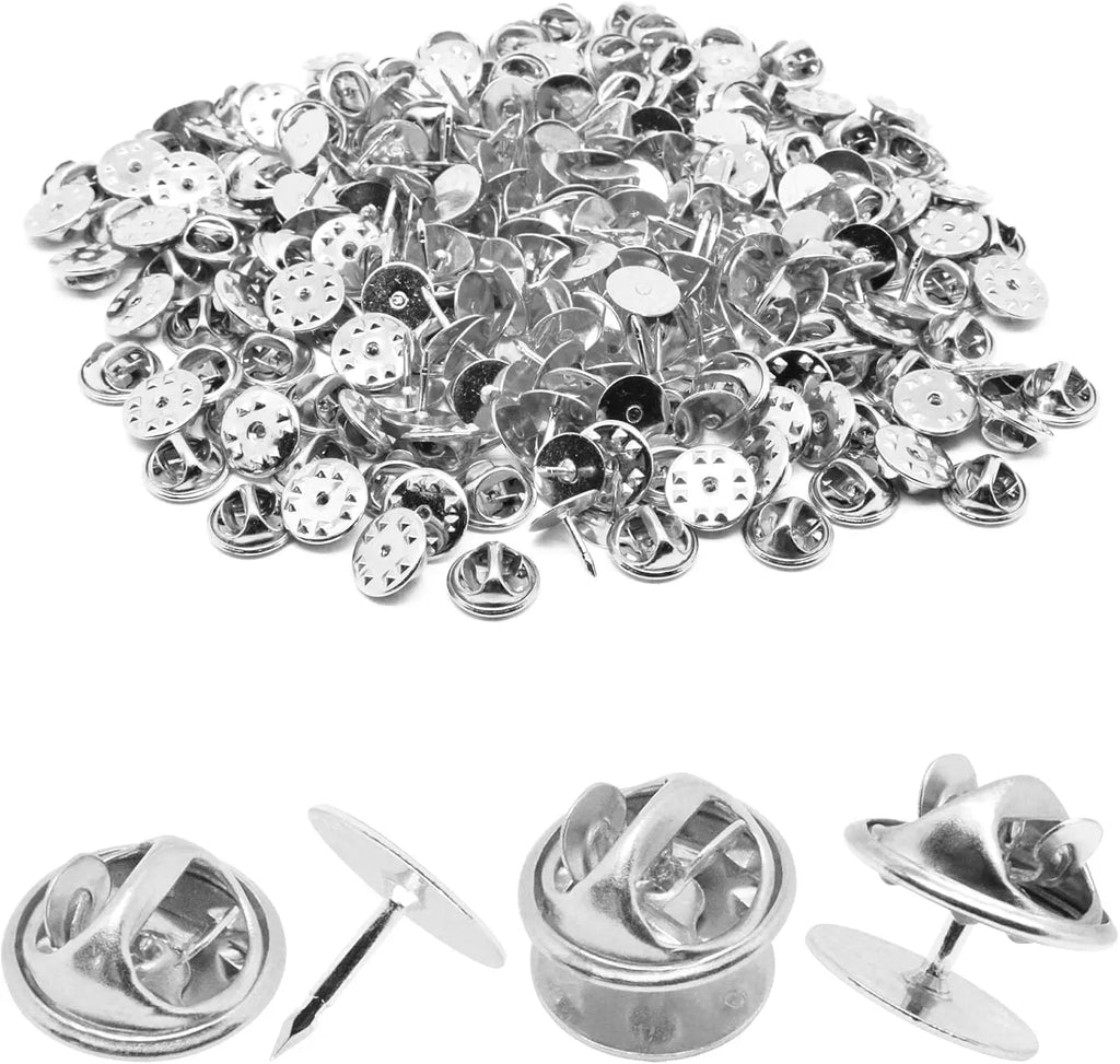 50Sets Blank Scatter Butterfly Clutch Pin Holder Enamel Locking Backs Tie Tacks Jewelry Pin Backings Clasp for Brooch Lapel Hat Oasis Select