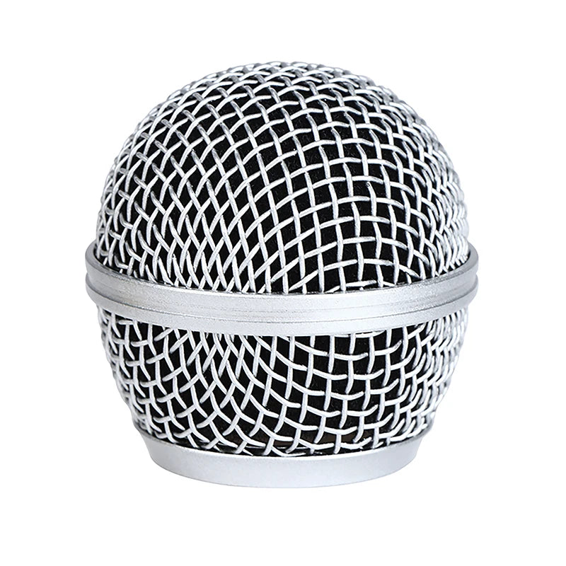 1pc For Shure SM58 Wireless Microphone Replacement Metal Microphone Grille Replacing Professional Party Mic Head Part Oasis Select Silver