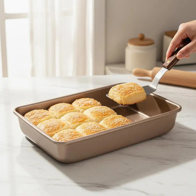 Nonstick Gold Rectangular Baking Pan | Carbon Steel 11 & 13 Inch