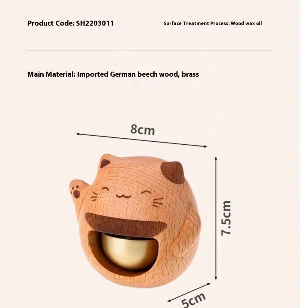 Maneki Neko Bell Magnetic Doorbell Dopamine Wind Chime Door-pulling Copper Bell Entrance and Exit Reminder Gift Oasis Select