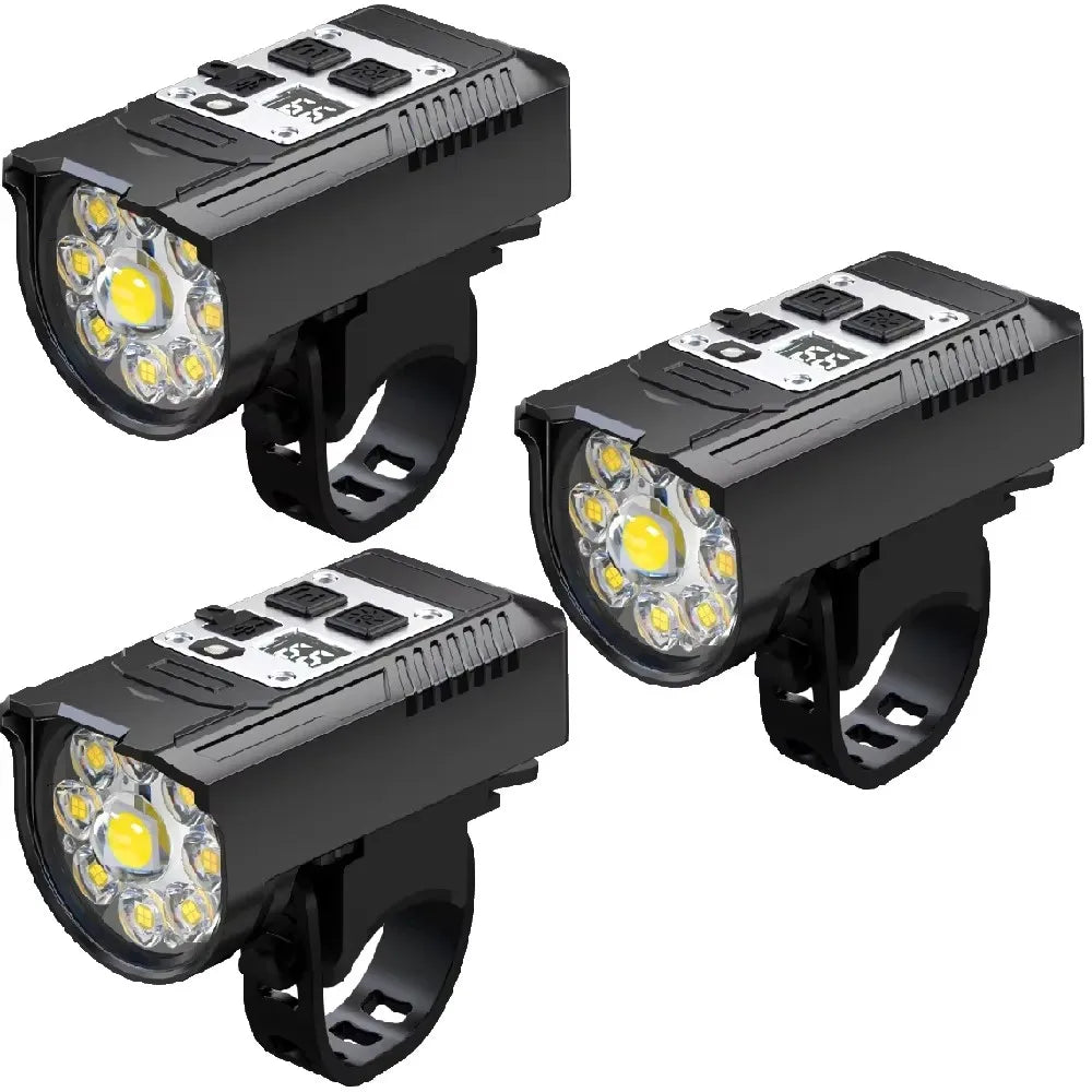 LED Bike Bicycle Light Type-C Rechargeable Set Road Bike Front Back Headlight Lamp Flashlight Cycling Light Cycling Accessories Oasis Select style A 3Pcs