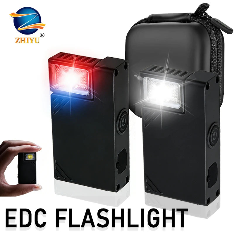 ZHIYU Mini EDC Flashlight 800LM LED COB USB-C Rechargeable