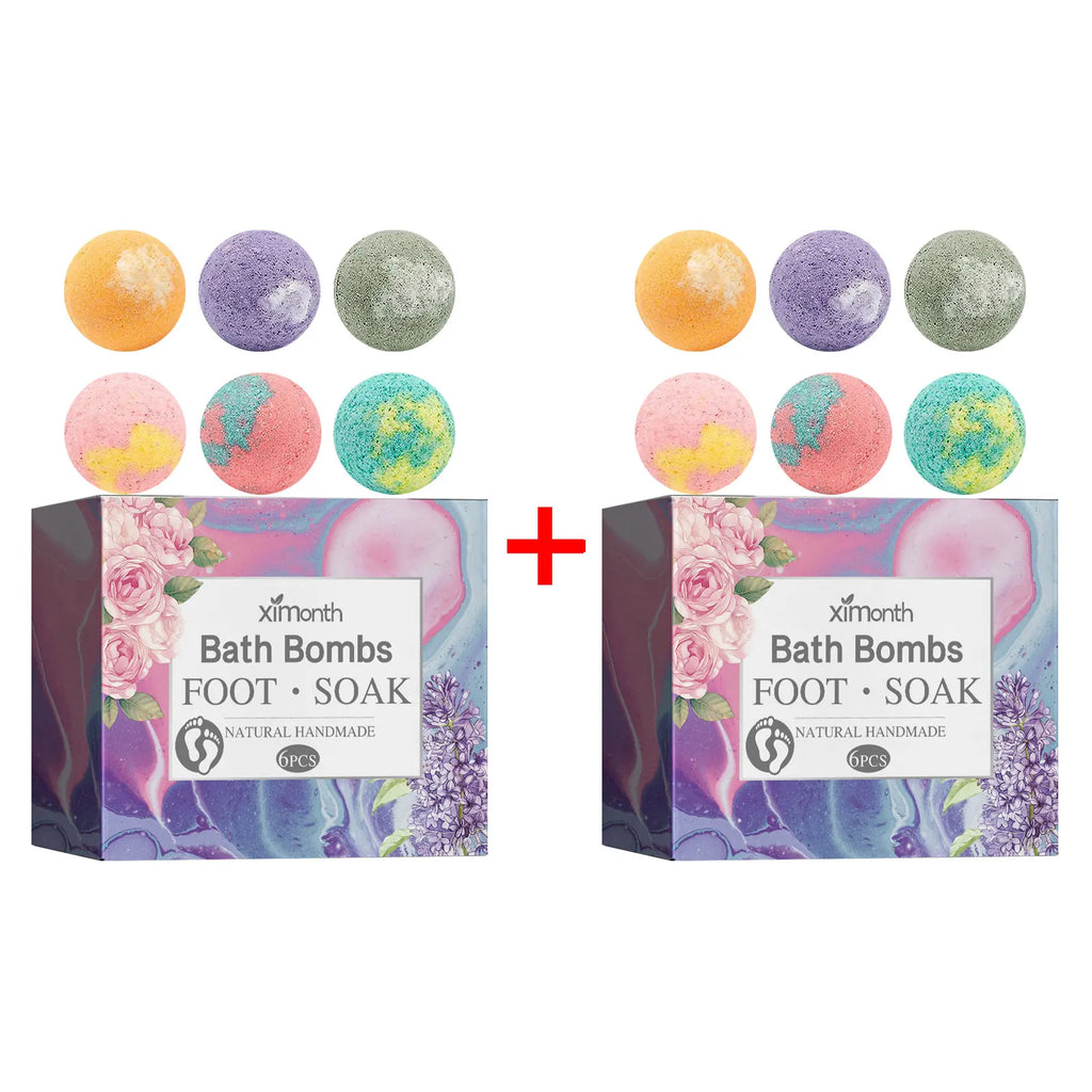 Lavender Foot Bath Ball Skin Relaxing Deep Moisturizing Improve Insomnia Rich Essential Oil SPA Handmade Feet Bath Balls 6/12pcs Oasis Select A 6pcs Boxed X 2PCS