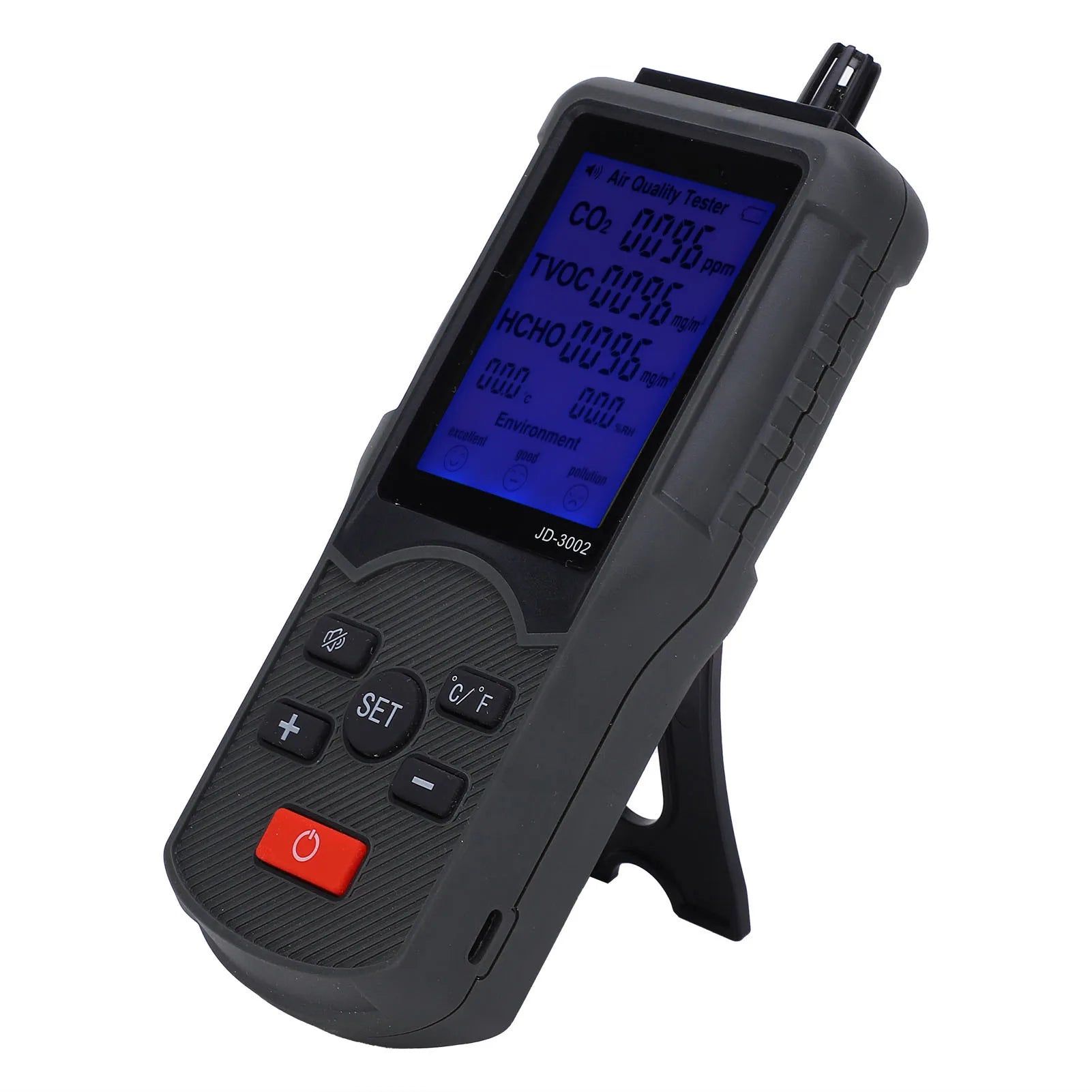 Air Quality Monitor CO2 TVOC Temperature Humidity Detector Industrial Testing Equipment JD-3002 Temperature Humidity Detector Oasis Select