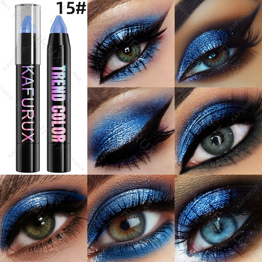 KAFURUX Metallic Glitter Eyeshadow Pencil – Waterproof Shimmer