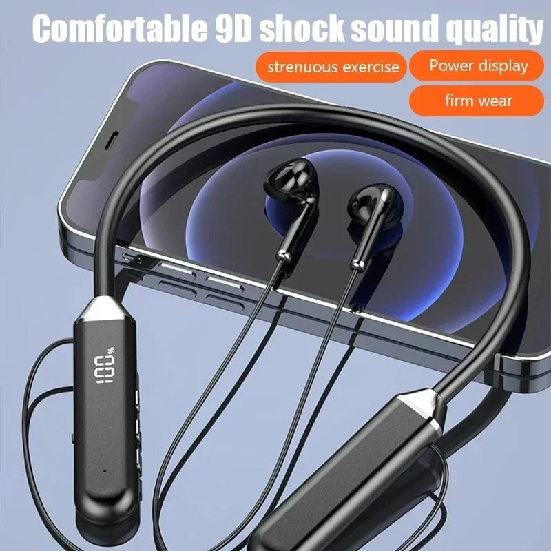 Wireless Neckband Bluetooth Earphones High Sound Quality Stereo Battery Display HD Voice Call Sports Headphones New Product 2025 Oasis Select