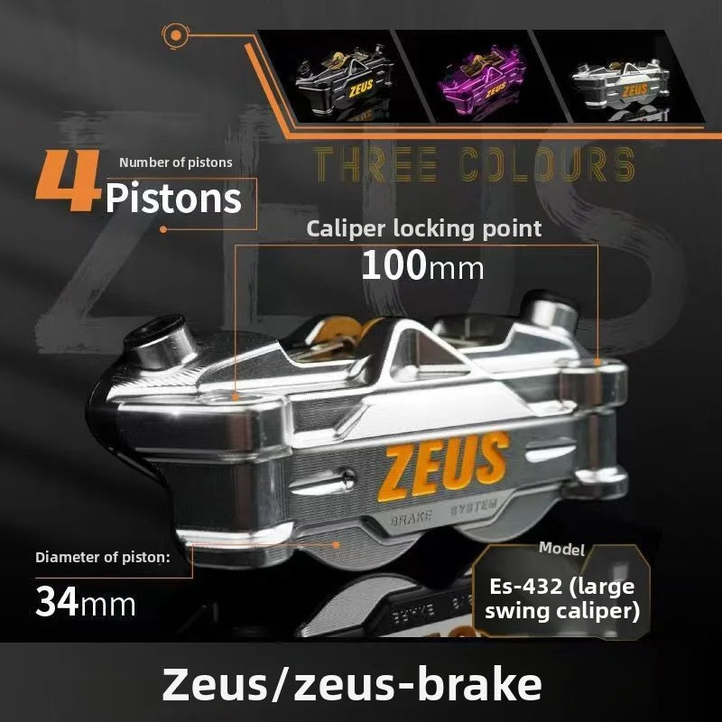 Zeus ES-432 large radiation four piston caliper front wheel modification disc brake Oasis Select