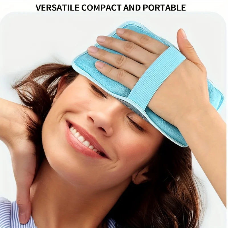 Hot Compress Gel Ball Ice Pack Pvc Double-Sided Pillow, Hot and Cold Compress Heating Pack with Strap, Handheld Ice Pack, Three Colors, Single Pack Oasis Select