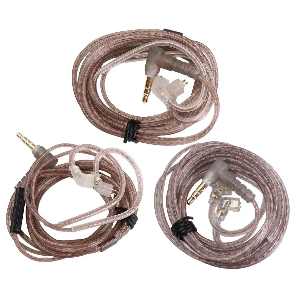 KZ ZS10 ZSN ZEX PRO In Ear Cable High-Purity Oxygen-Free Copper Twisted Upgrade Cable 2Pin Cable For KZ ZEX Silver Plated Cable Oasis Select