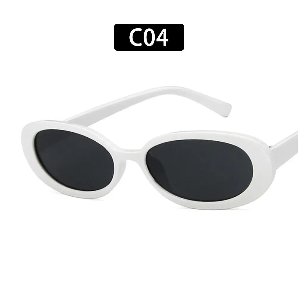 Vintage Sun Glasses UV400 Oval Sunglasses Fashion Shades Sunglasses for Women Eyewear Oasis Select C04