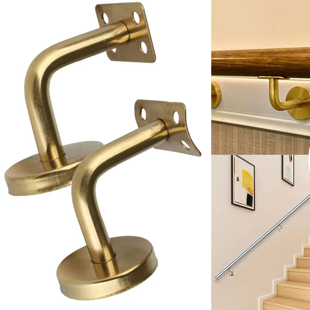 Stair Handrail Brackets Gold Handrail Bannister Support Stair Rail Bracket Balustrade Wall Mounted Balustrade Hardware Tools Oasis Select