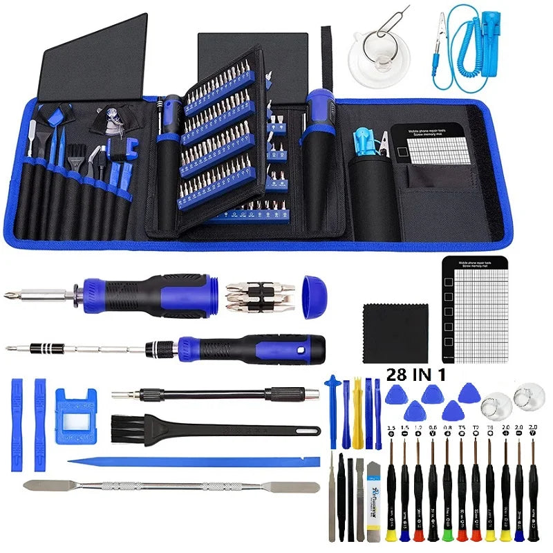 218pcs Screwdrivers Set Cell Phone Computer Dust Removal Precision Repair Nut Driver Multi Model Magnetic Screw Key Hand Tools Oasis Select