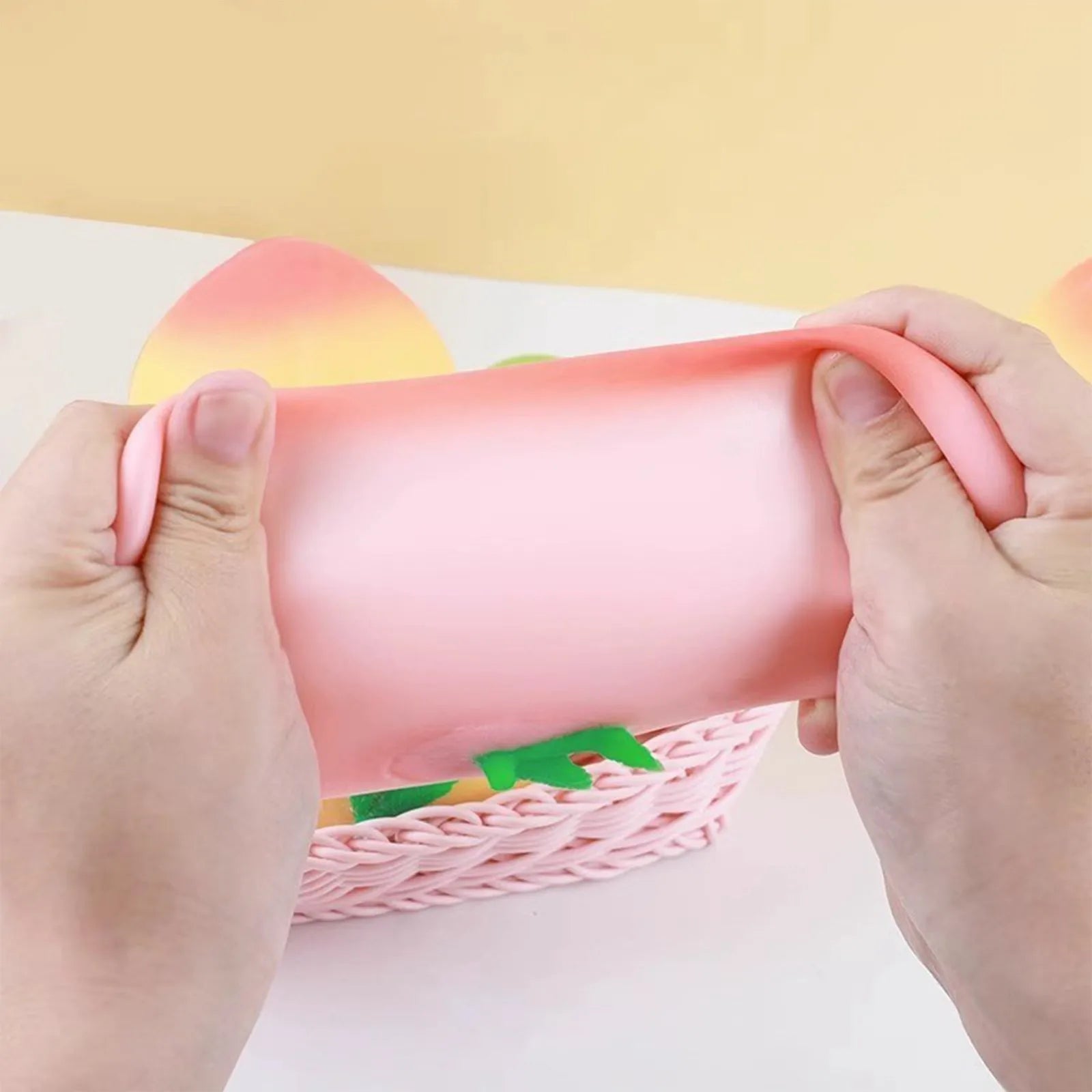 Kawaii Peach Squishy Fidget Toy – Slow Rising Stress Relief Squishy Fidget Toy Oasis Select