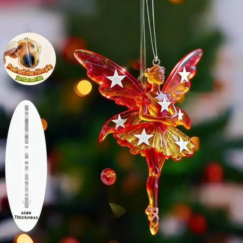 Sparkling Ballerina Acrylic Pendant | Car & Christmas Ornament