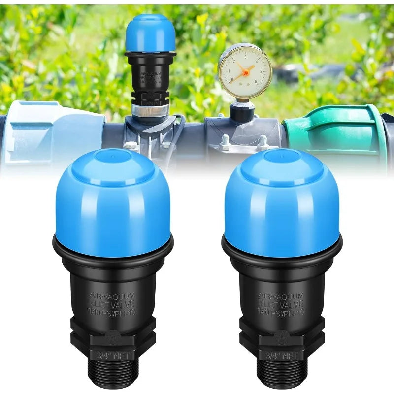 2PCS Kinetic Release Air Valve 3/4" BSP/NPT Male Thread Air Relief Vent Irrigation Water Saving for Agricultural Drip Systems Oasis Select 1 Inch BSP