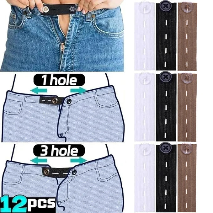 5pcs of pants extender buttons, multi-level Adjustment, unisex waist belt, for jeans skirts maternity use, DIY sewing supplies Oasis Select