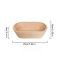 European Rattan Fermentation Bowl Woven Bread Proofing Basket Household Baking Tool for Dough Rising Use Oasis Select Oval