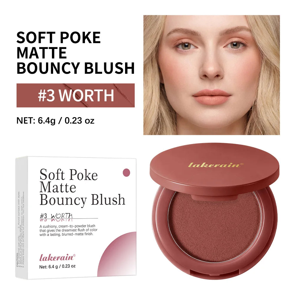 Lakerain Matte Bouncy Liquid Blush – Velvety, Long-Lasting Tint Liquid Blush Oasis Select 03 Worth