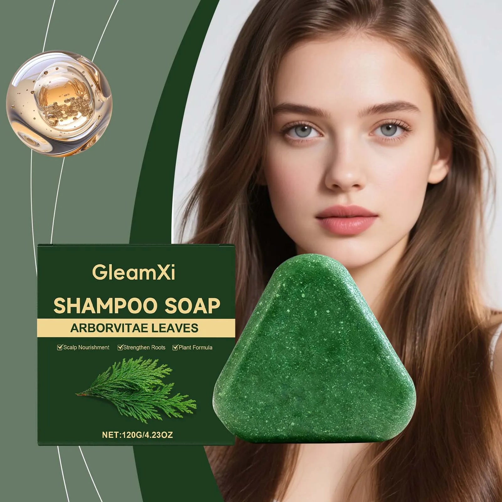 GleamXi Anti-Breakage Shampoo Bar – Strengthen & Nourish Hair Solid Shampoo Bar Oasis Select