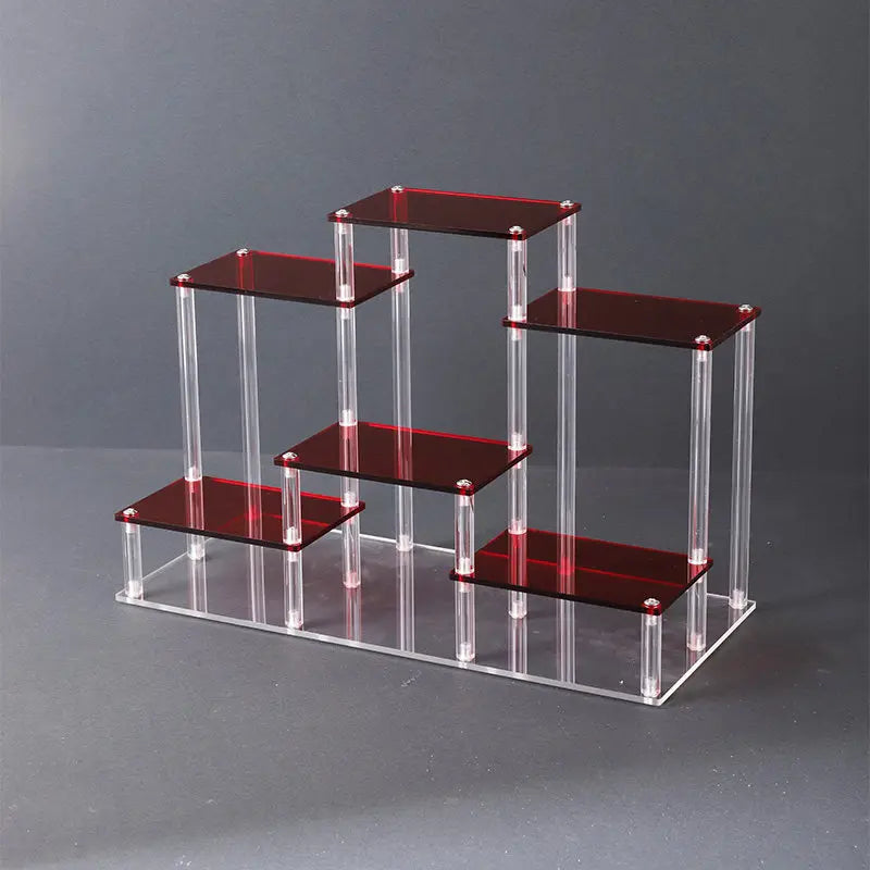 Acrylic Multi-Layer Ladder Display Stand for Collectibles