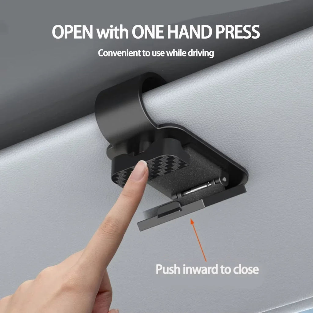 Car Sun Visor Glasses Holder & Card Clip | ABS Storage